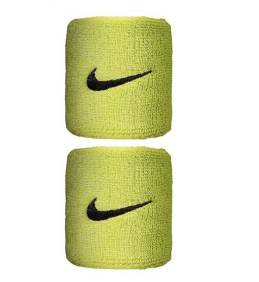 Frotki tenisowe Nike Swoosh Wristbands jasnozielone