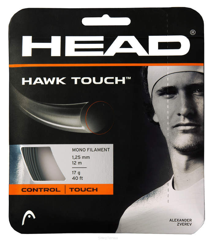 Naciąg tenisowy Head Hawk Touch 12m 1,25 szary