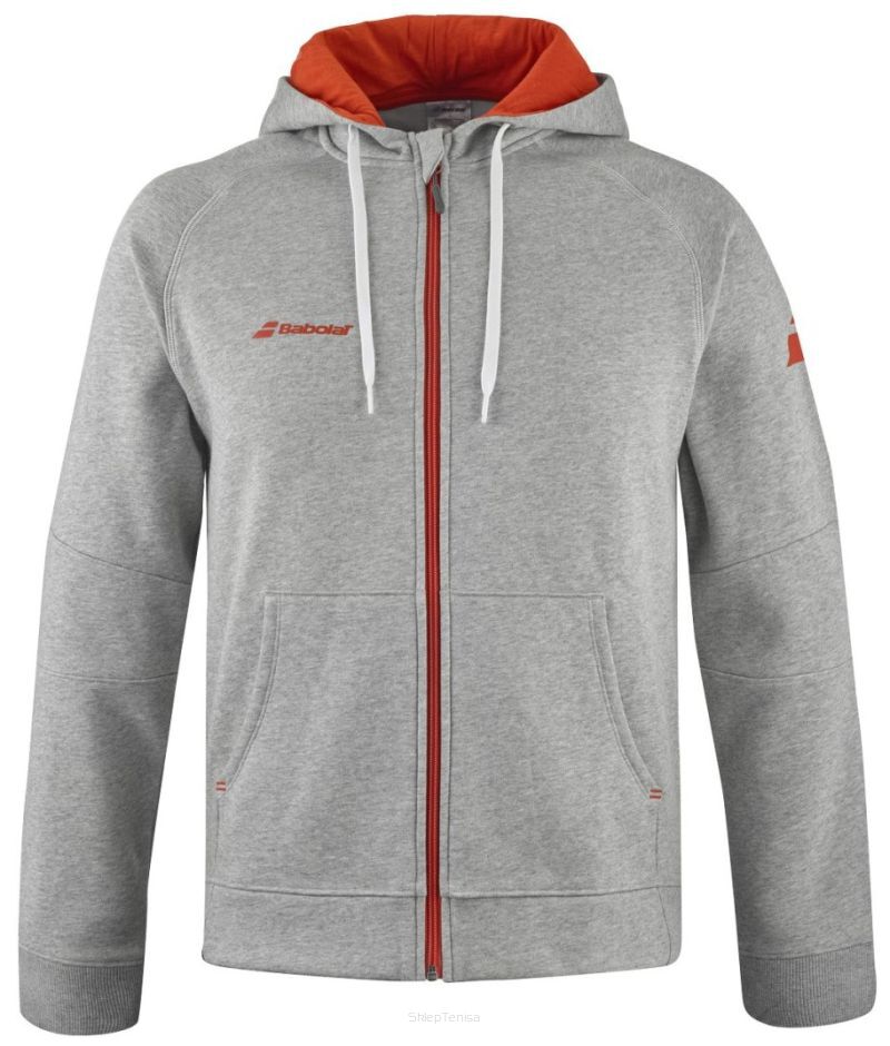 Bluza tenisowa Babolat Exercise Hood Jacket Jr szara