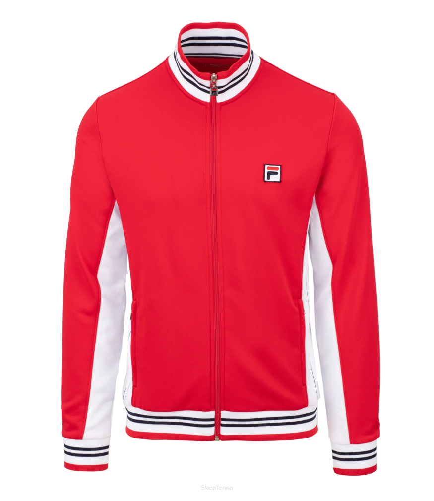 Bluza tenisowa Fila Jacket Bjorn czerwono-biała