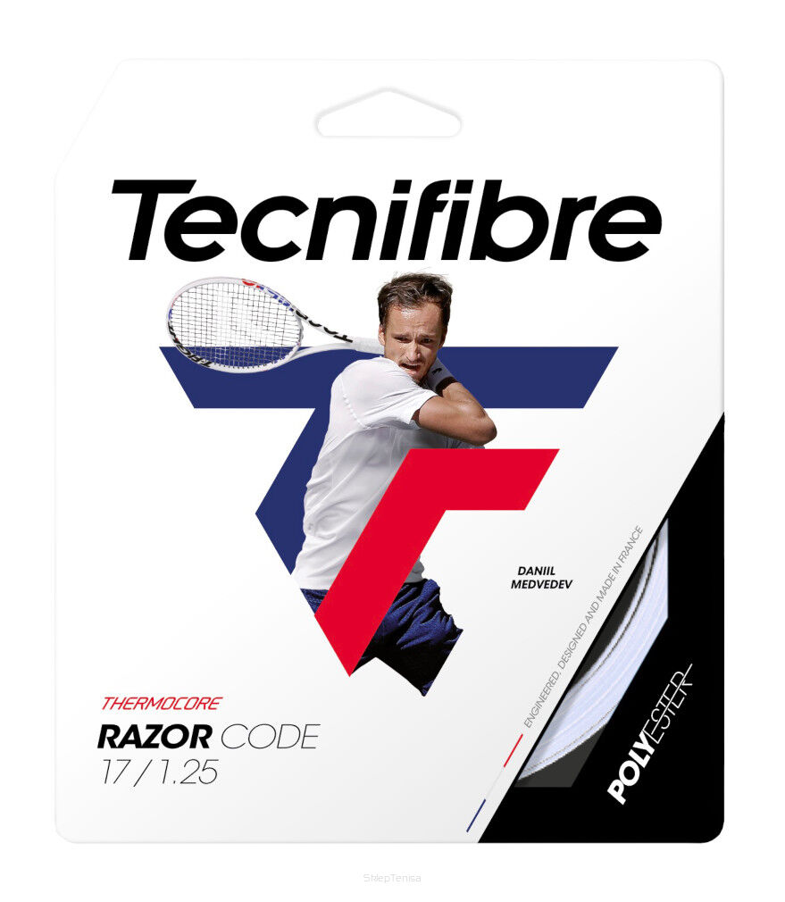 Naciąg tenisowy Tecnifibre Razor Code 1.25 biały