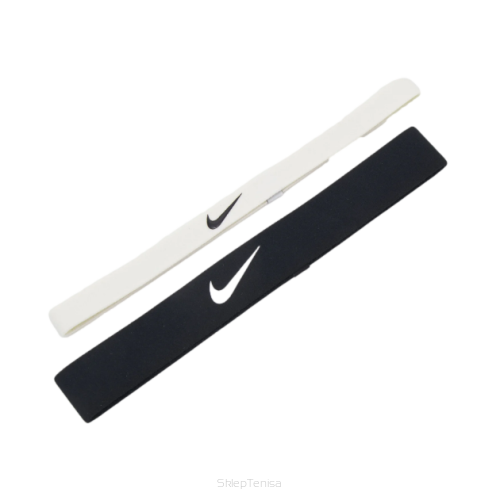 Opaski na głowę Nike Flex Headband czarno-białe