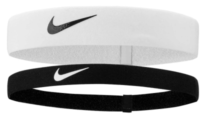Opaski na głowę Nike Flex Headband czarno-białe