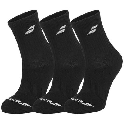 Skarpety tenisowe Babolat 3 PAIRS PACK - black/black