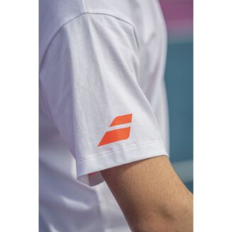 Koszulka tenisowa Babolat Strike Cotton Tee biała