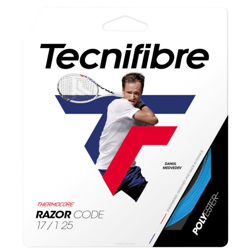 Naciąg tenisowy Tecnifibre Razor Code 1.25 niebieski