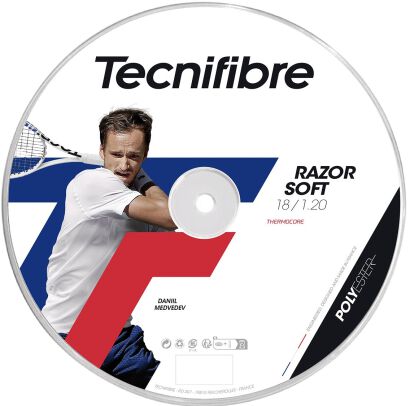 Naciąg tenisowy Tecnifibre Razor Soft 1.20 czarny ze szpuli