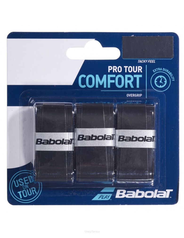 Owijki tenisowe wierzchnie Babolat Pro Tour Comfort x3 czarne