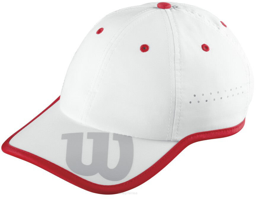 Czapka tenisowa Wilson Baseball Hat - white/wilson red