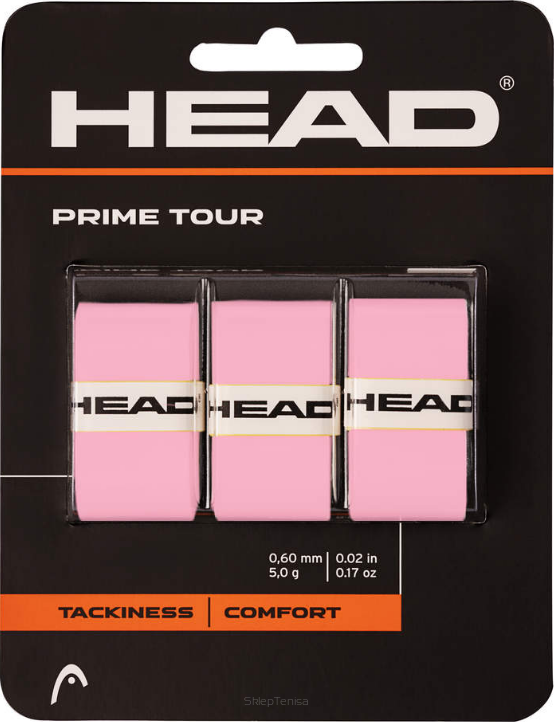 Owijki tenisowe wierzchnie Head Prime Tour x3 różowe