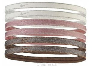 Opaski na głowę Nike Swoosh Sport Headbands metallic x6