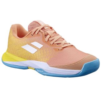 Buty tenisowe juniorskie Babolat Jet Mach 3 AC - coral/gold