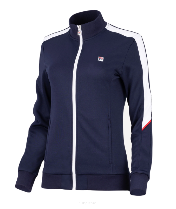 Bluza tenisowa Fila Jacket Manuela granatowa