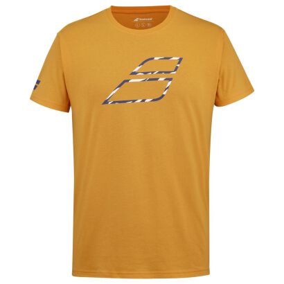 Koszulka tenisowa Babolat Exercise Big Flag Tee Men pomarańczowa