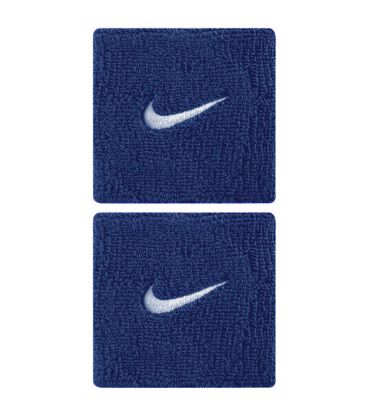 Frotka tenisowa Nike Swoosh Wristbands niebieska