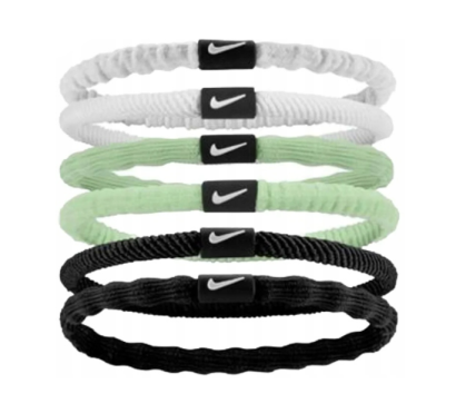 Gumki do włosów Nike Flex Hair Ties czarne-zielone-białe x6