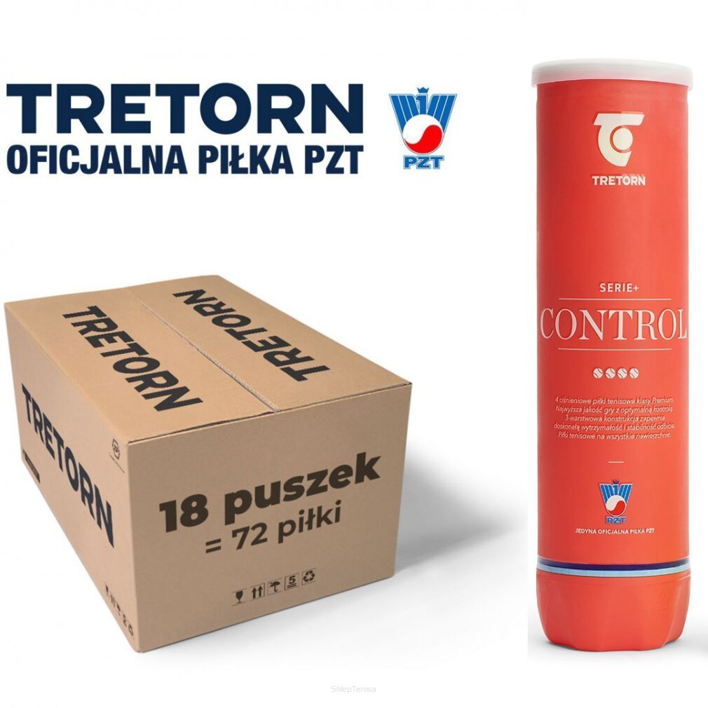 Karton piłek tenisowych Tretorn Serie+ Control 18 x 4B