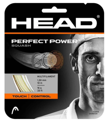 Naciąg do squasha Head Perfect Power 1.20 biały