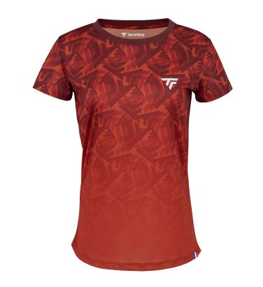 Koszulka tenisowa damska Tecnifibre X-Loop Tee Teal pomarańczowa