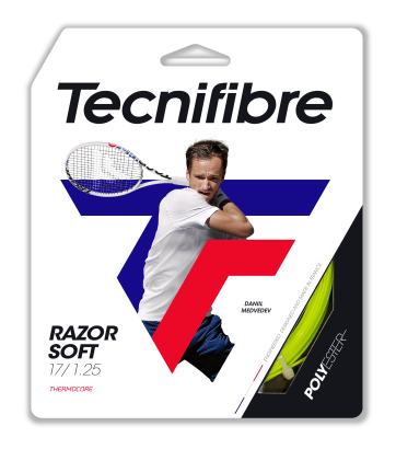 Naciąg tenisowy Tecnifibre Razor Soft 1.25 limonkowy