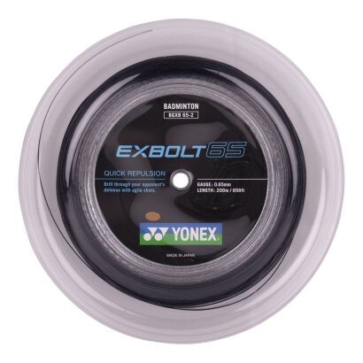 Naciąg do badmintona Yonex Exbolt 65 czarny ze szpuli