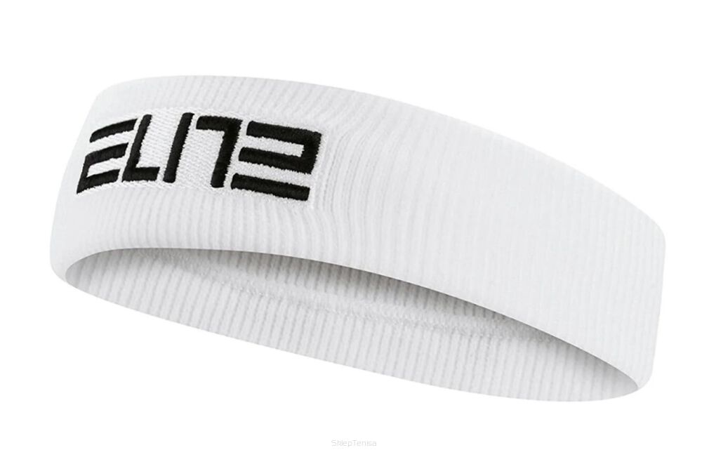 Frotka tenisowa na głowę Nike Elite Headband biała