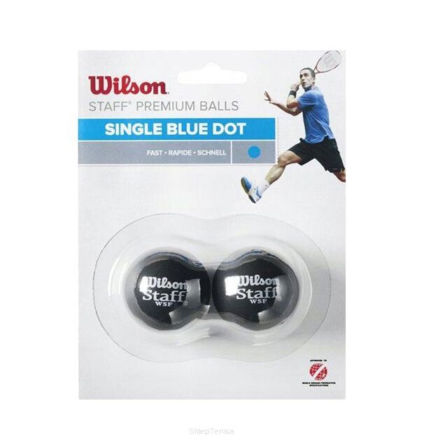 Piłki do squasha Wilson Staff Premium kropka niebieska 2szt