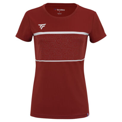 Koszulka tenisowa damska Tecnifibre Team Tech Tee bordowa