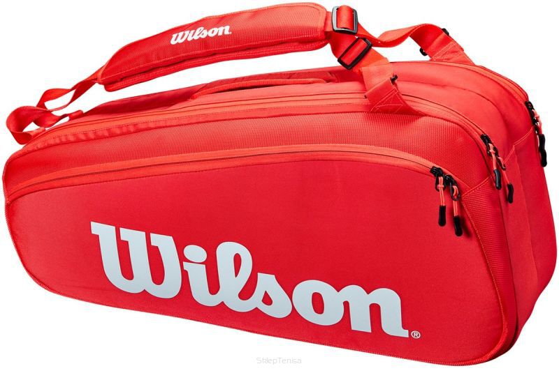 Torba tenisowa Wilson Super Tour 6Pk czerwona