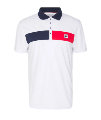Koszulka tenisowa Fila Polo Jayden biała
