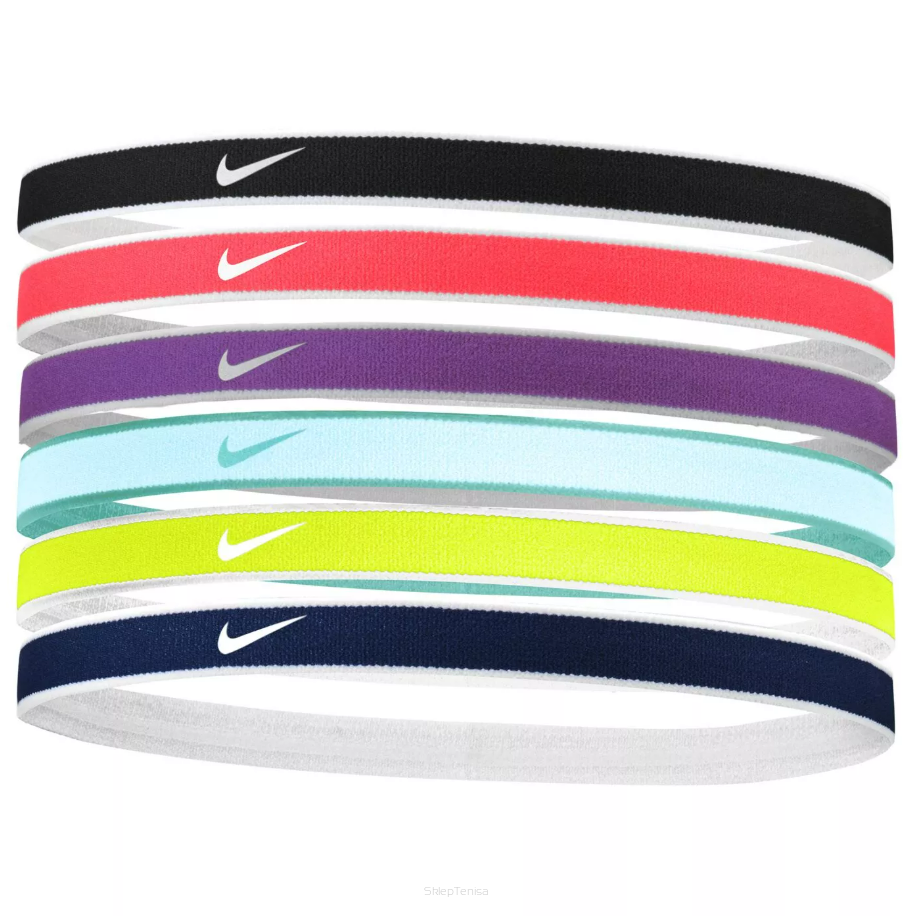 Opaski na głowę Nike Tipped Swoosh Headbands 2.0 x6 wielokolorowe