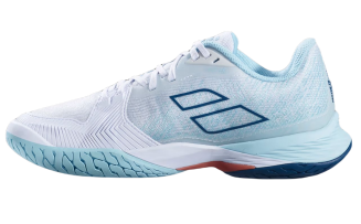 Buty tenisowe damskie Babolat Jet Mach 3 AC white/blue