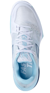 Buty tenisowe damskie Babolat Jet Mach 3 AC white/blue