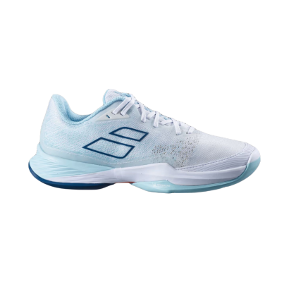 Buty tenisowe damskie Babolat Jet Mach 3 AC white/blue