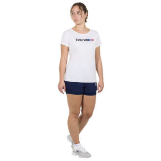 Koszulka tenisowa damska Tecnifibre Club Cotton Tee biała