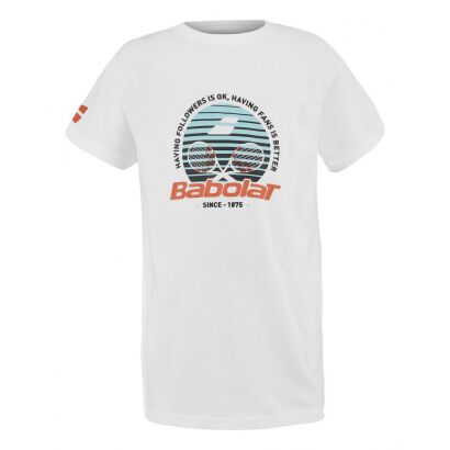 T-shirt Koszulka tenisowa Babolat Exercise Cotton Tee Boy - biała