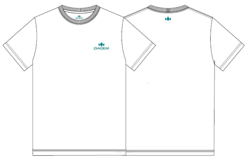 Koszulka tenisowa Diadem Men's Team Shirt - biała