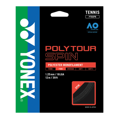 Naciąg tenisowy Yonex Poly Tour Spin 1.25 - black