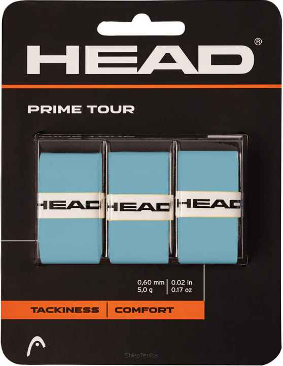 Owijki tenisowe wierzchnie Head Prime Tour x3 niebieskie