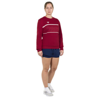 Bluza tenisowa damska Tecnifibre Team Sweat bordowa