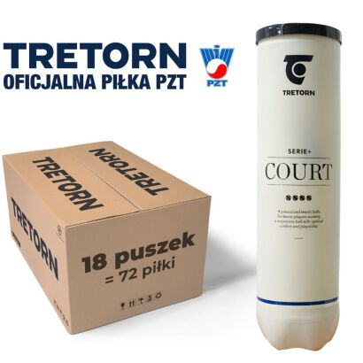 Piłki tenisowe/Karton Tretorn Serie+ Court 18x4 szt.