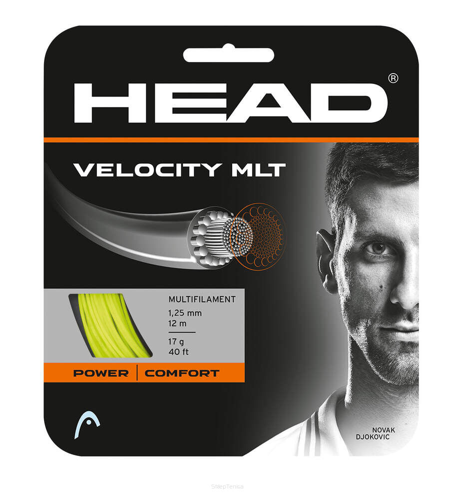 Naciąg tenisowy Head Velocity MLT N 1.25 - żółty