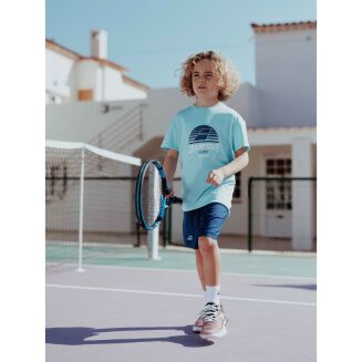 Koszulka tenisowa Babolat Exercise Graphic Tee Boy- Angel Blue