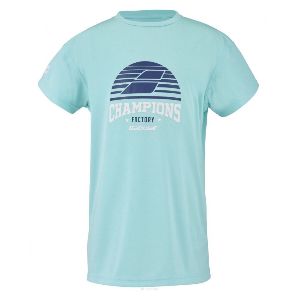 Koszulka tenisowa Babolat Exercise Graphic Tee Boy- Angel Blue