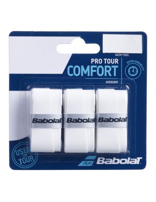 Owijki tenisowe wierzchnie Babolat Pro Tour Comfort x3 białe