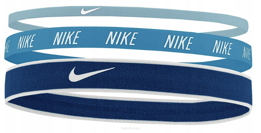 Opaski na głowę Nike Mixed Headbands niebieski x3