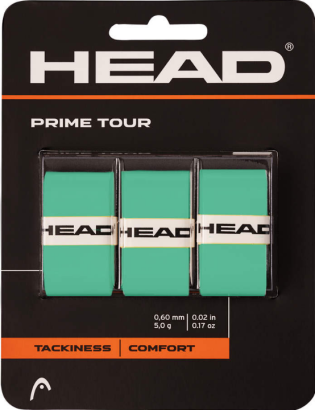 Owijki tenisowe wierzchnie Head Prime Tour x3 miętowe