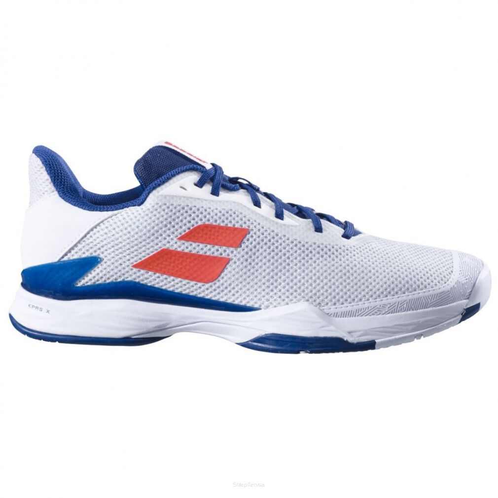 Buty tenisowe męskie Babolat Jet Tere AC white/estate blue