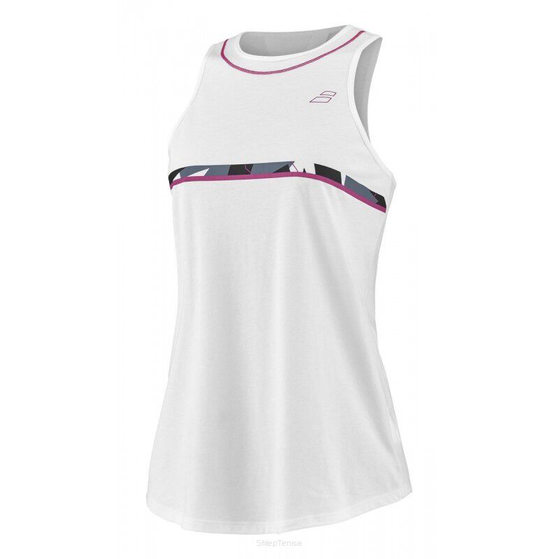 Top Babolat Aero Cotton Tank Women biała