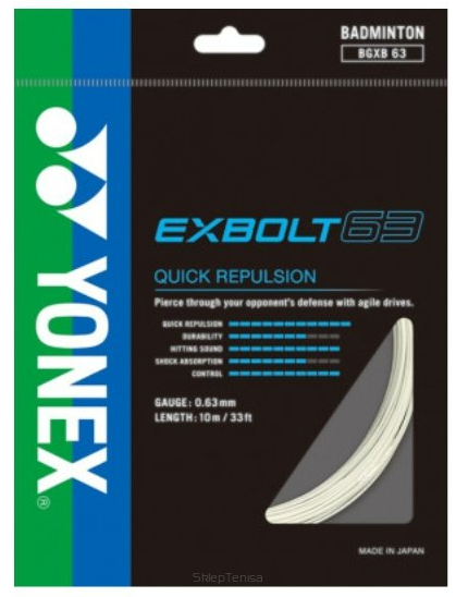 Naciąg do badmintona Yonex Exbolt 63